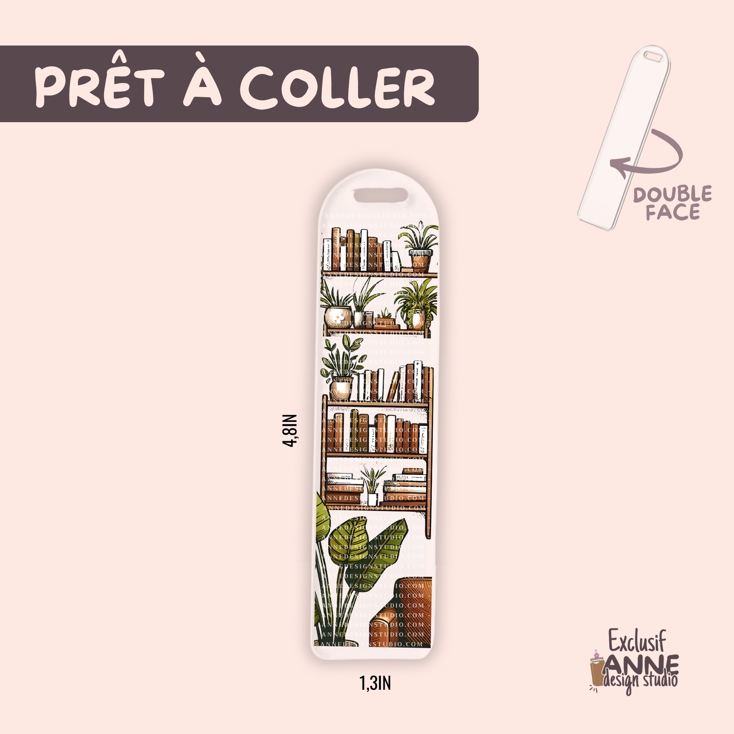 Autocollants pour signet UV DTF | Book, plan & coffee