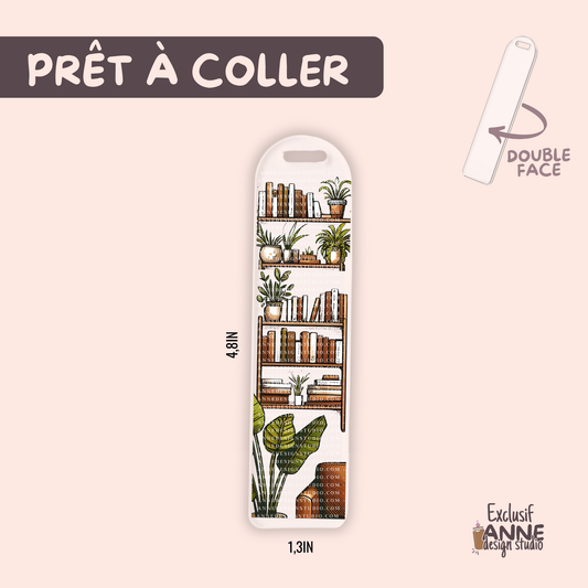 Autocollants pour signet UV DTF | Book, plan & coffee