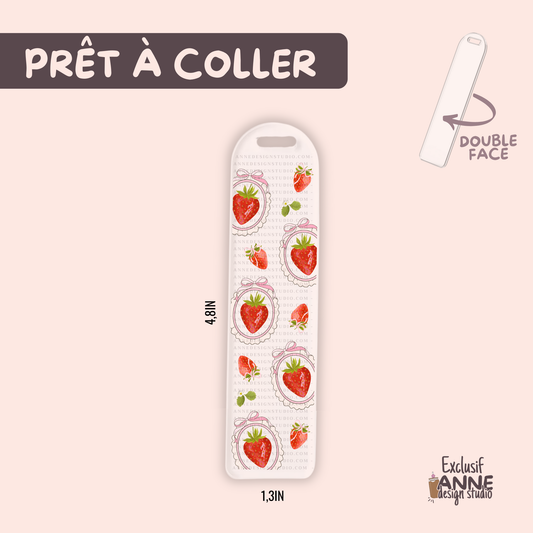 Autocollants pour signet UV DTF | Fraise & boucle