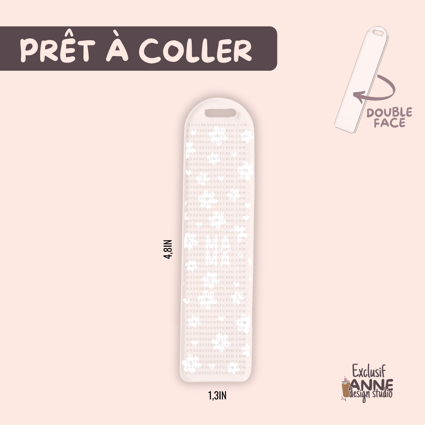 Autocollants pour signet UV DTF | Petites fleurs blanches