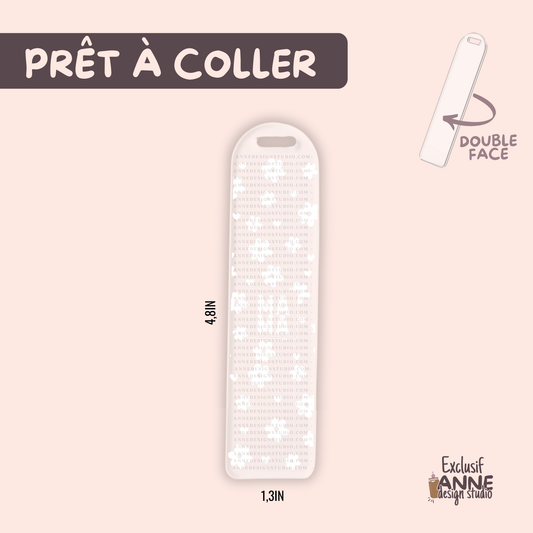 Autocollants pour signet UV DTF | Petites fleurs blanches