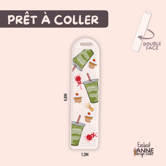 Autocollants pour signet UV DTF | Matcha queen