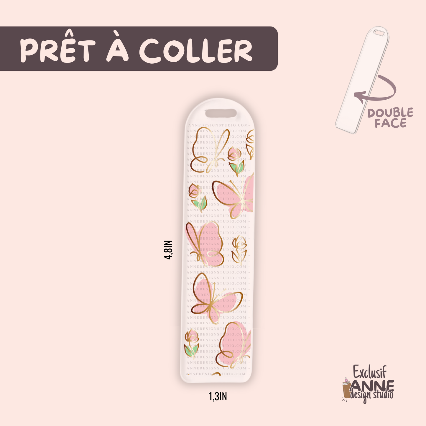 Autocollants pour signet UV DTF | Papillons