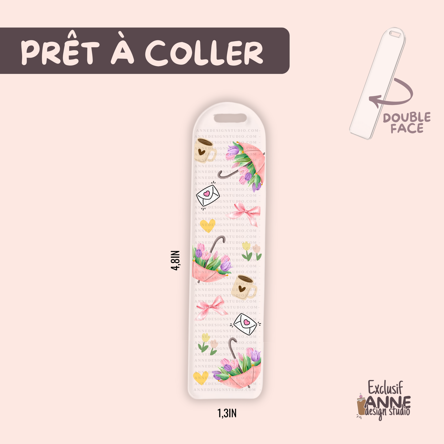 Autocollants pour signet UV DTF | Parapluie