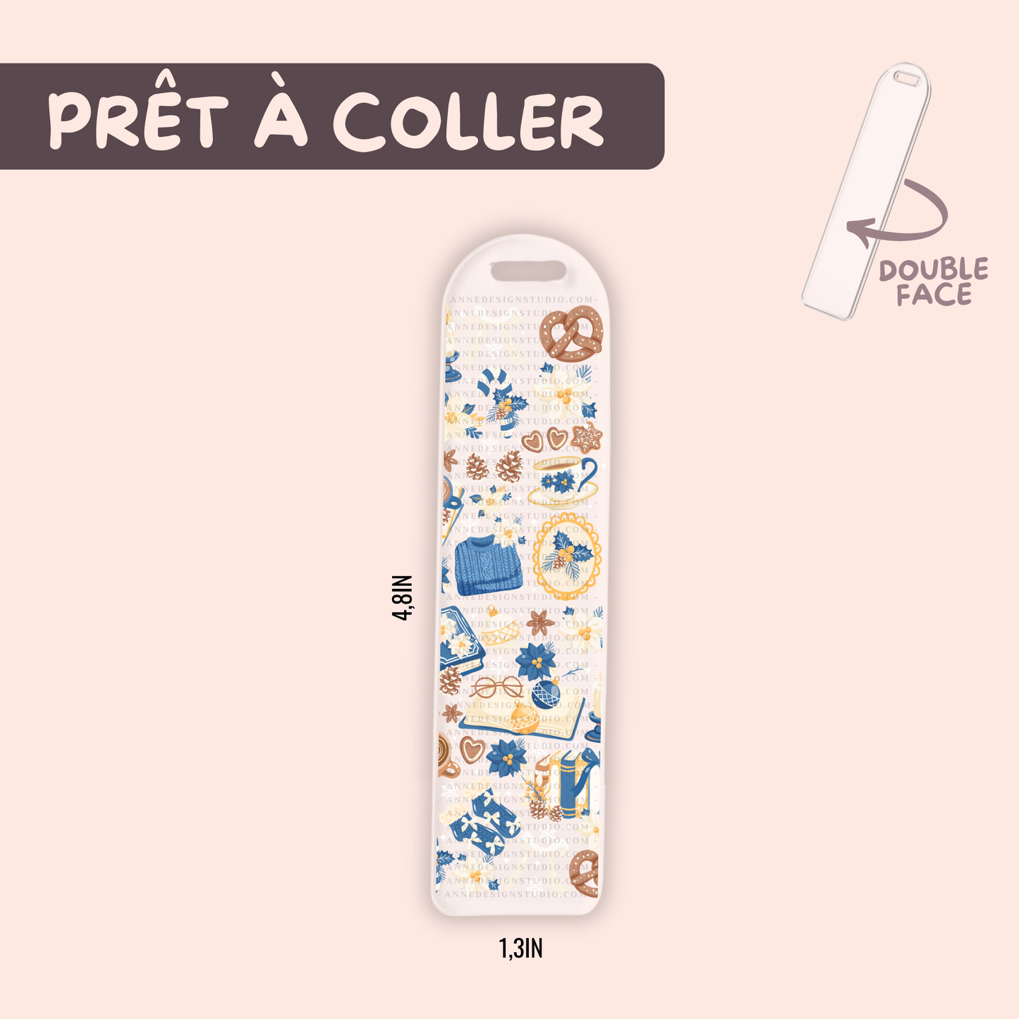 Autocollants pour signet UV DTF | Vibe d'hiver