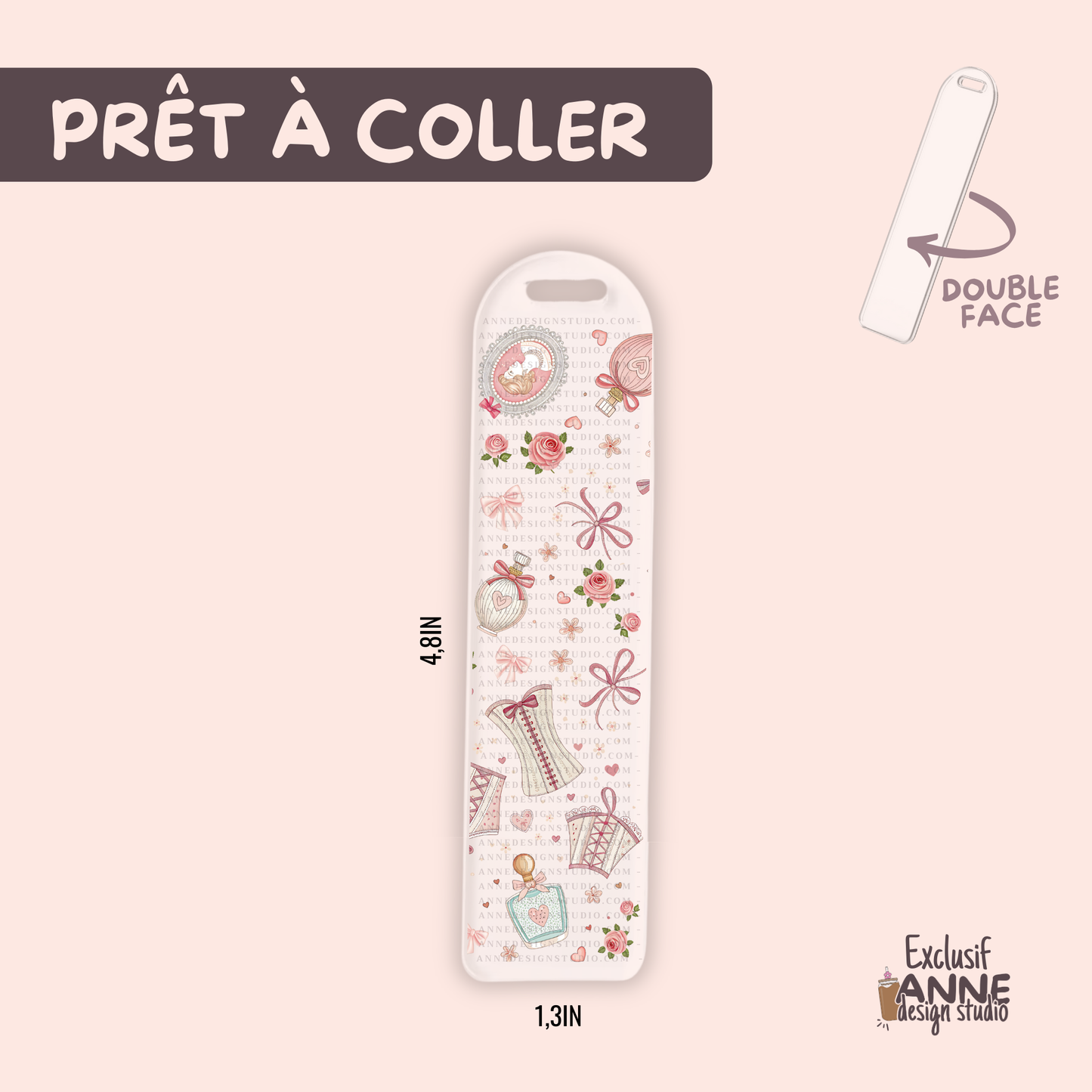 Autocollants pour signet UV DTF | Parfum & corsets