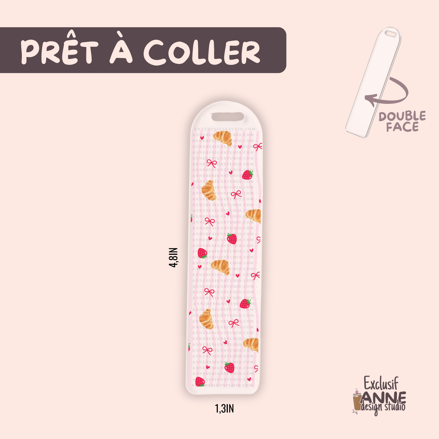 Autocollants pour signet UV DTF | Mini croissant
