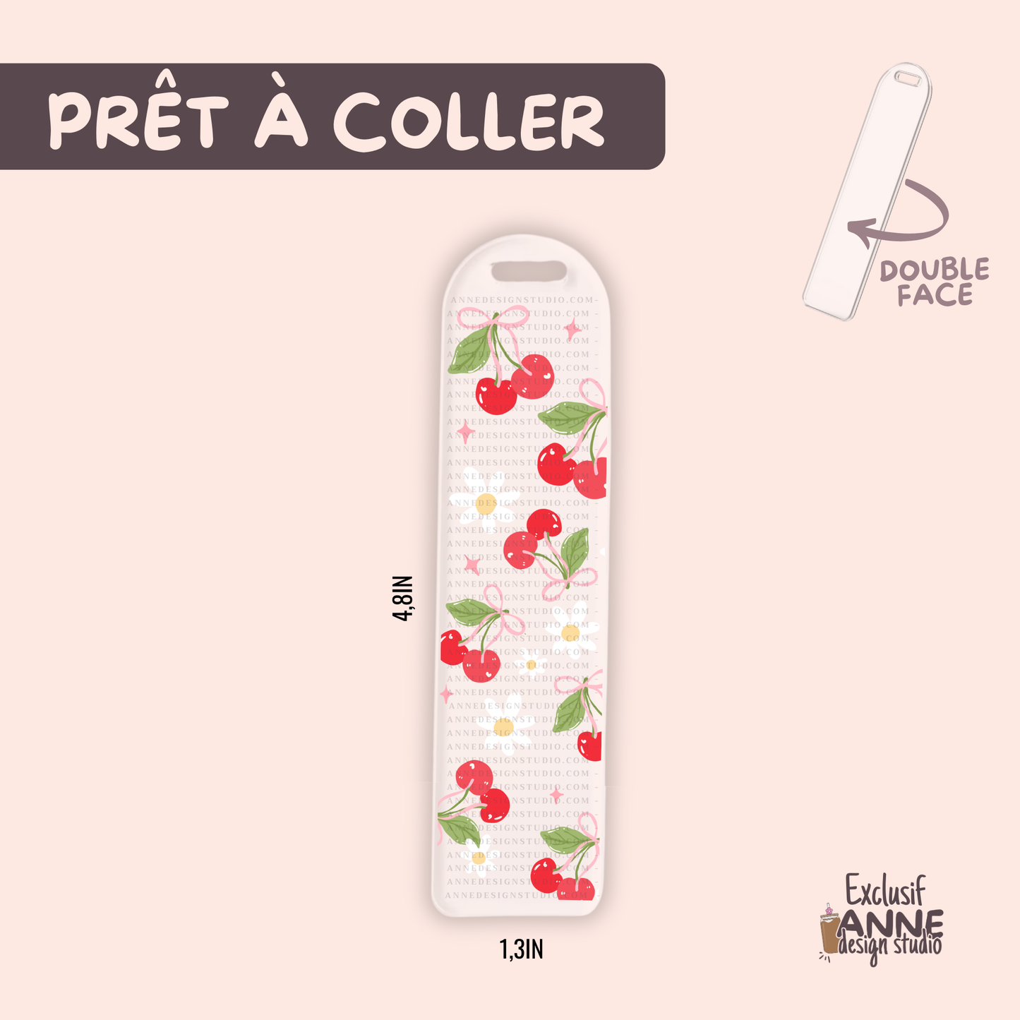 Autocollants pour signet UV DTF | Cherry cutie