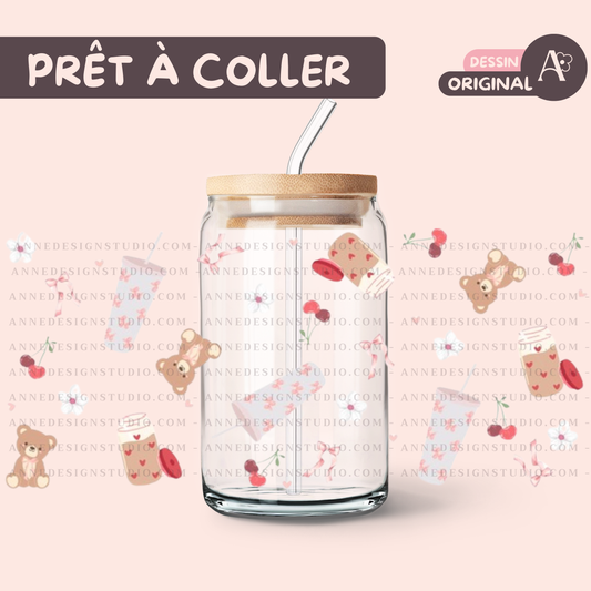 Autocollants UV DTF | Cherry Teddy