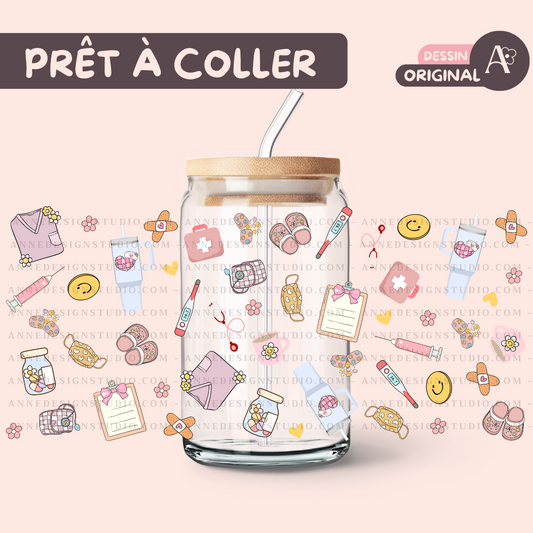 Autocollants UV DTF | Infirmière