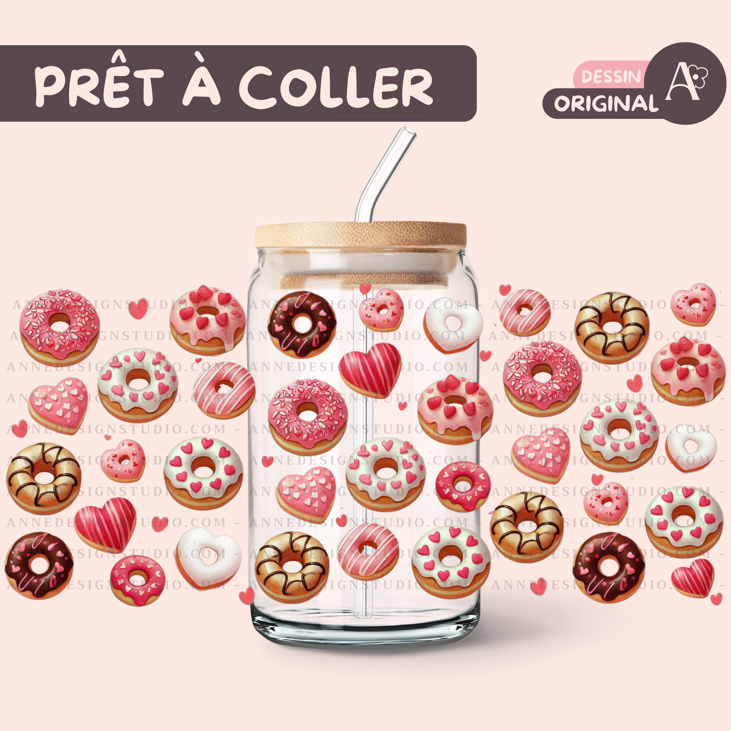 Autocollants UV DTF | Donuts lover