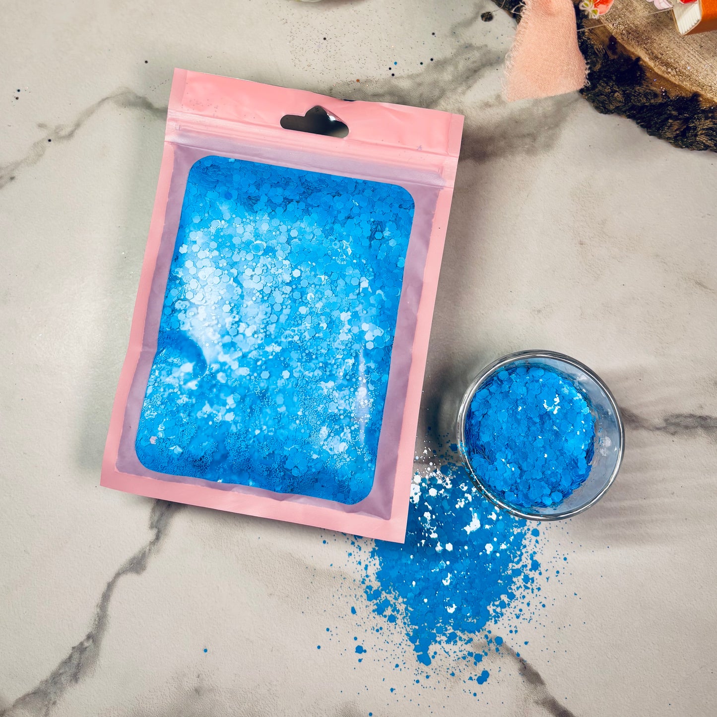 Paillettes mattes | Bleu électrique