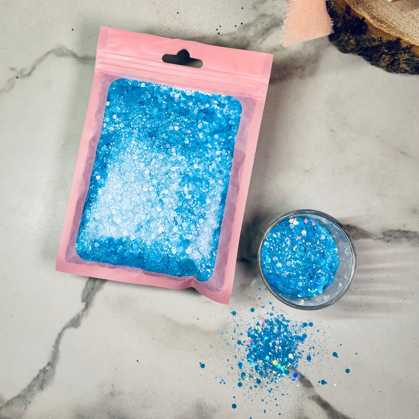 Paillettes holographiques | Bleu clair