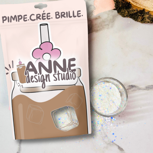 Paillettes holographiques | Blanc