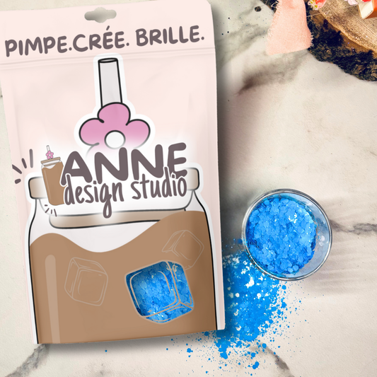 Paillettes mattes | Bleu électrique