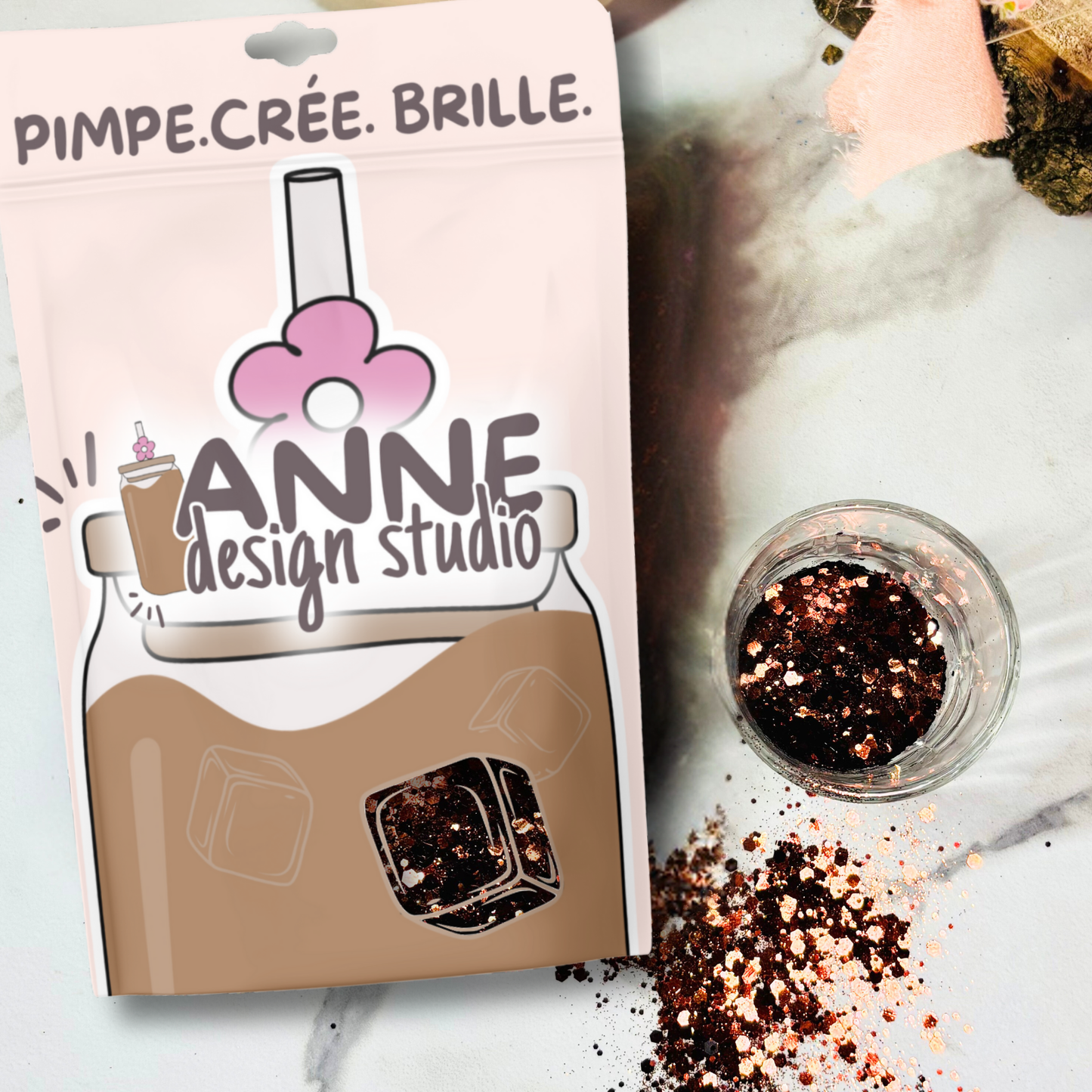 Paillettes holographiques | Chocolat