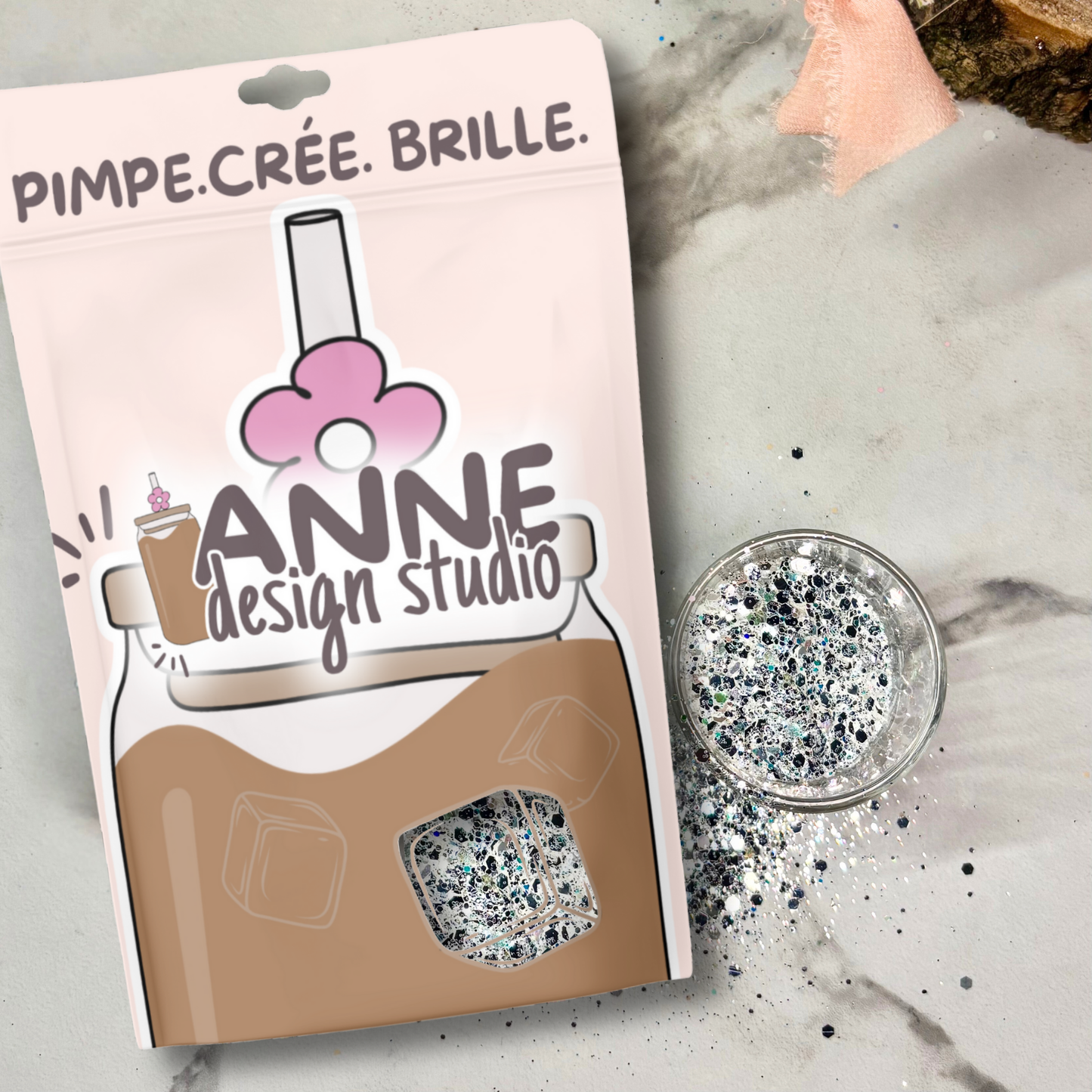 Paillettes effet miroir