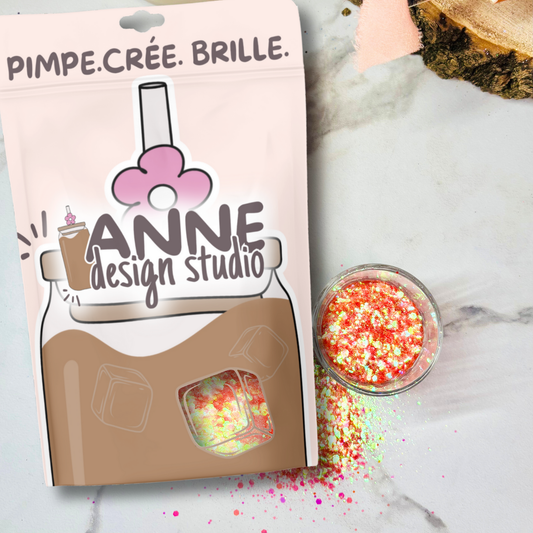Paillettes perlées | Rose-Orange