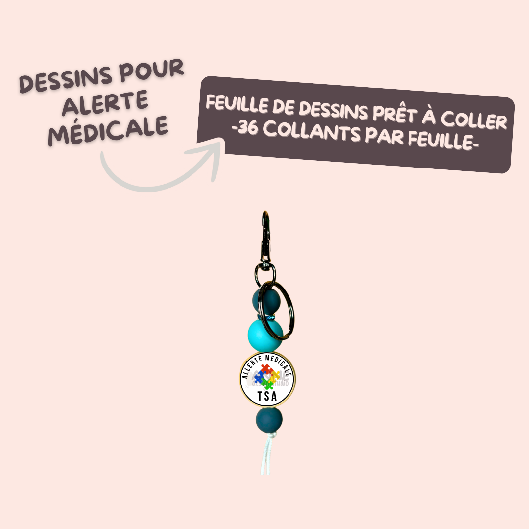 Dessins Alerte médicale | Prêt à coller