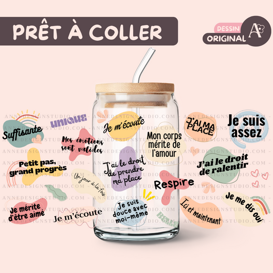 Autocollants UV DTF | Affirmations mental