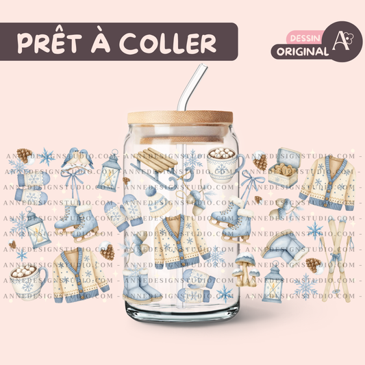 Autocollants UV DTF | Hiver cozy