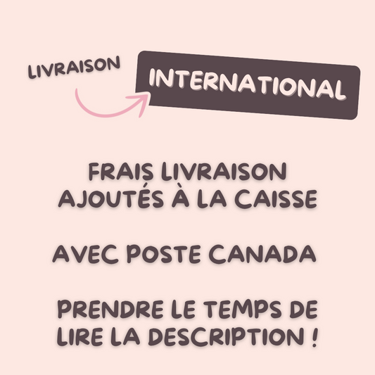 Livraison international | Frais ajoutés à la caisse