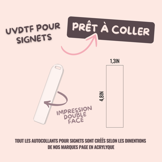 Autocollants pour signet | UV DTF